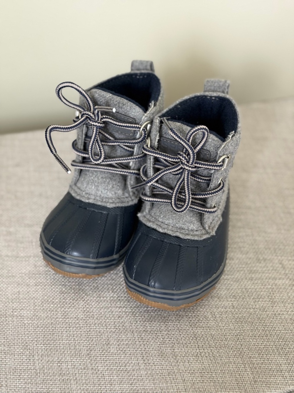 Sperry Kids Navy and Gray Waterproof Duck Boots
